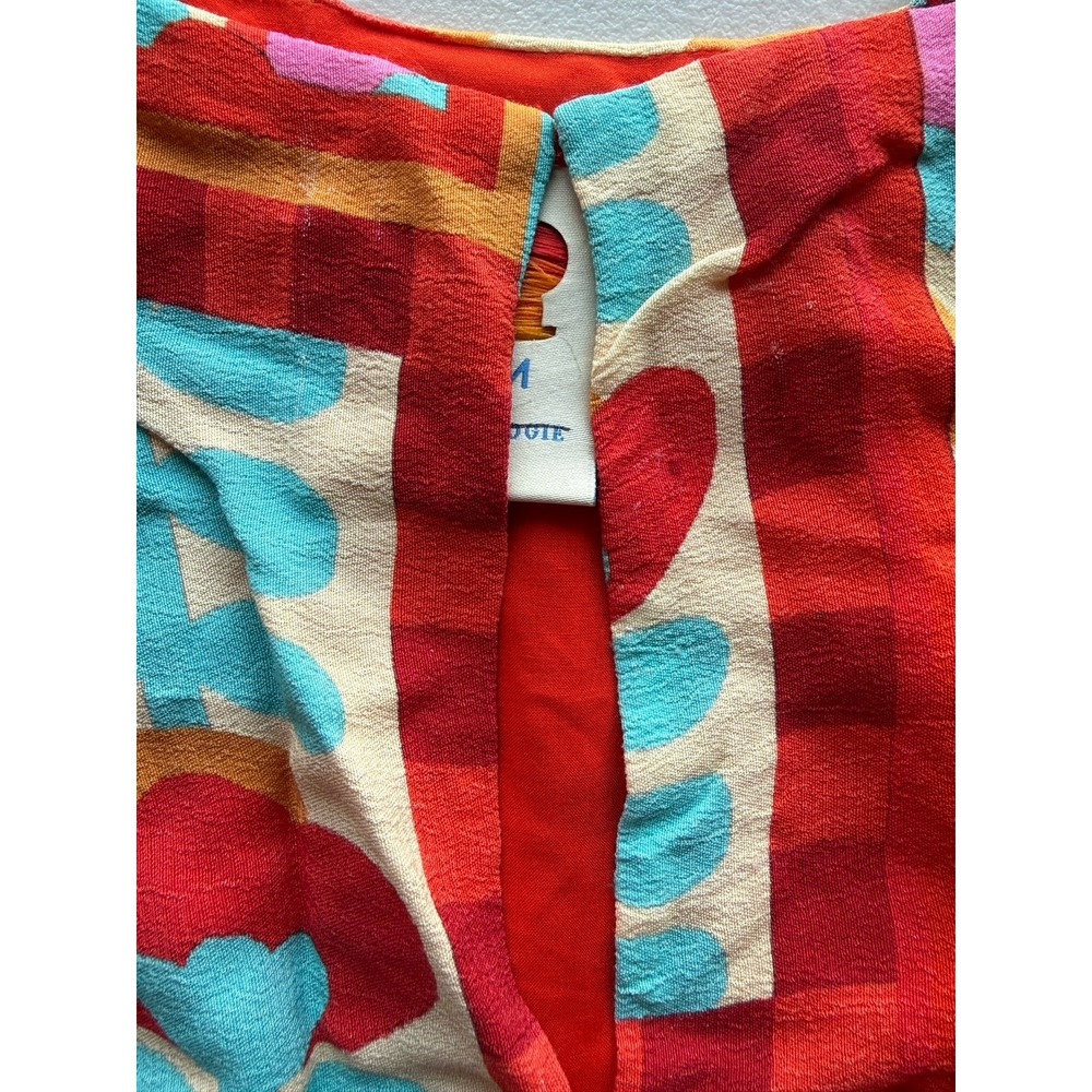 FARM Rio Anthropologie Beaded Strap Tropical Wide Leg Jumpsuit Size S - Picture 12 of 16